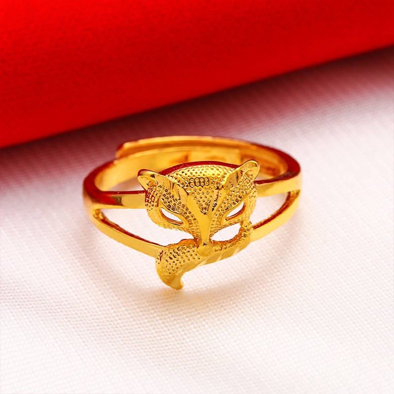 Bisa Cod Rubah Cincin Emas Asli Kadar 375 Buka Cincin Super Star Cincin Hadiah Terbaik Untuk 916C1#