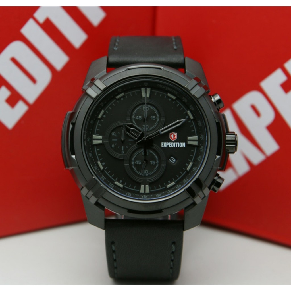 Expedition E6786 Original Jam Tangan Pria Full Black