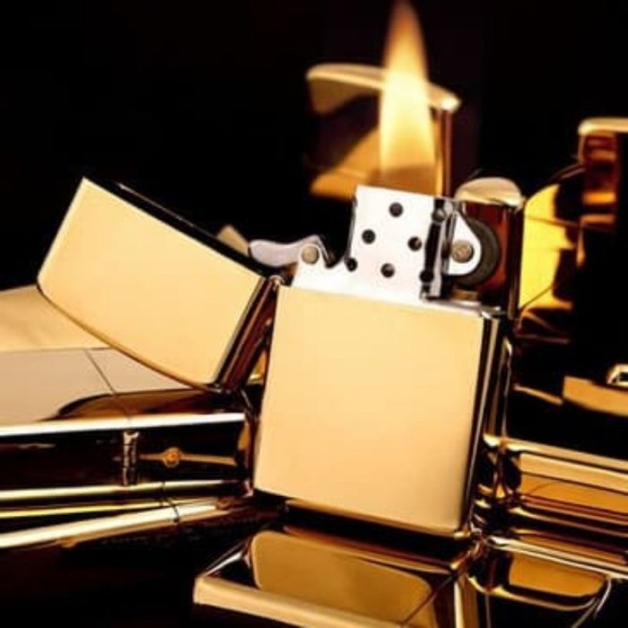 Korek Api Zippo Polos Gold Ice Mancis Lighter Murah - Korek Zippo Unik