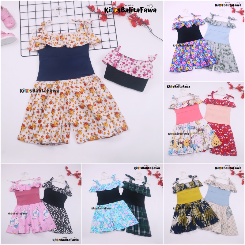 Jumpsuit Sweety uk Bayi - 4 Tahun / Baju Anak Perempuan Overall Kensi Baby Cewek Adem Born Import