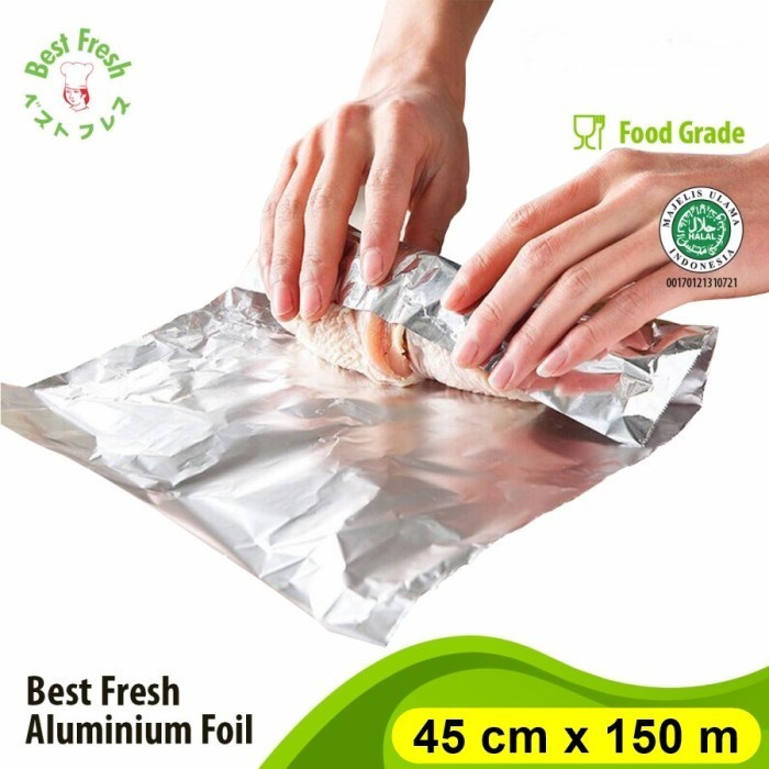 ALUMINIUM FOIL ROLL 45 CM x 150 M BESTFRESH WRAPP FOR FOOD