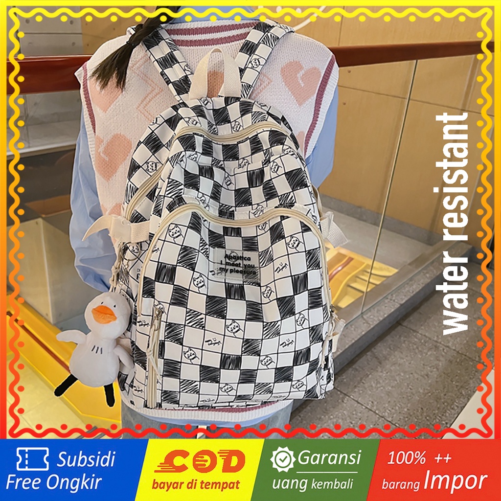 WYK112 Tas Ransel Wanita Pria The Day Sekolah Kuliah TTS Backpack School Impor TKM