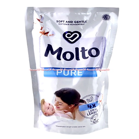 Molto Ultra Pure Pouch 1600ml Molto Pelembut Untuk Baju Pakaian Bayi Anak Molto Pure Kemasan Putih