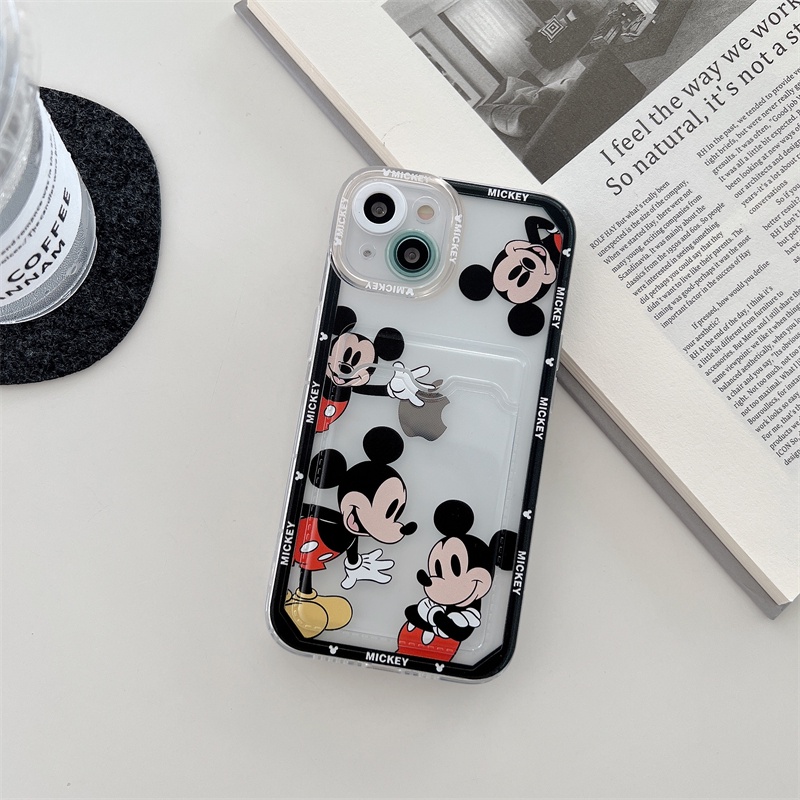 Soft Case TPU Motif Kartun Mickey Mouse Untuk IPhone 14 13 11 Pro Max 8 7 Plus X XS XR