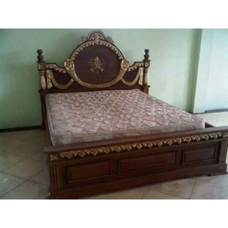 dipan ukir kayu jati perhutani