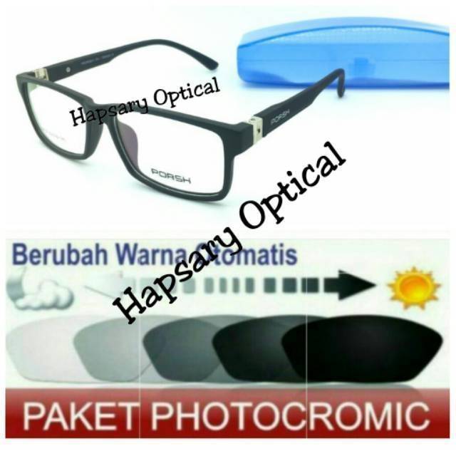 PAKET HEMAT : Frame Kacamata Pria Sporty + Gratis LENSA photocromic / Lensa Berubah Otomatis