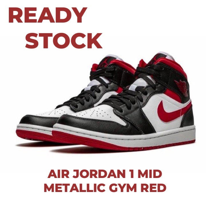 Nike Air Jordan 1 Mid Metallic Gym Red