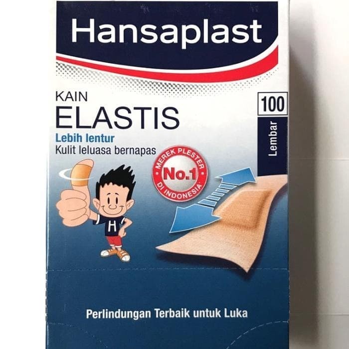 HANSAPLAST PLESTER KAIN ELASTIS ISI 100 LEMBAR (Harga 1 PCS)