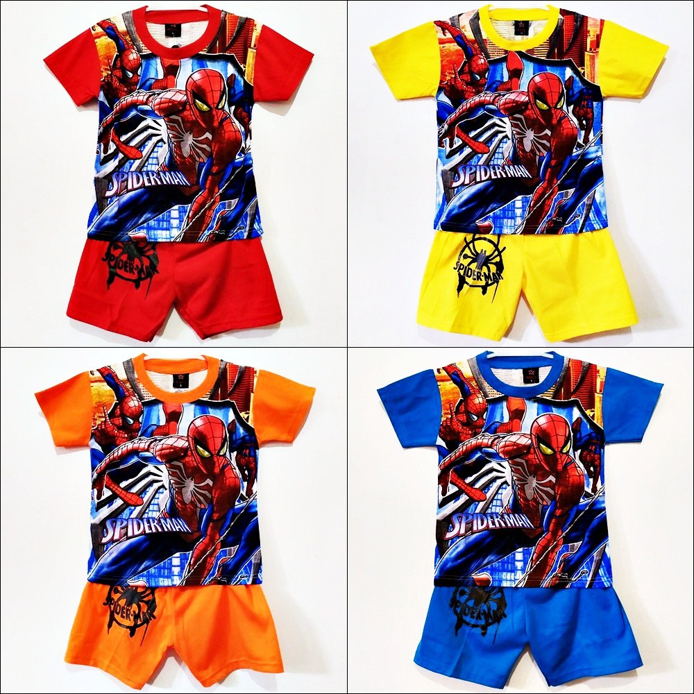  LOMPAT Setelan Baju  kaos  anak cowok  FULL PRINT DEPAN 