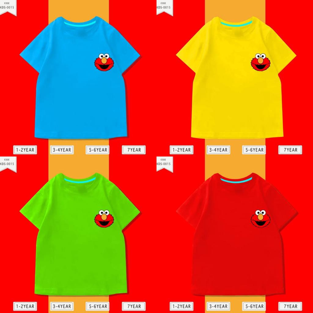 Baju Anak Elmo / Kaos Distro DTF Anak Laki Laki dan Perempuan / Unisex / Motif Kartun
