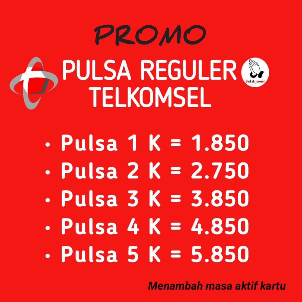 PULSA REGULER TELKOMSEL TERMURAH 1K - 5K