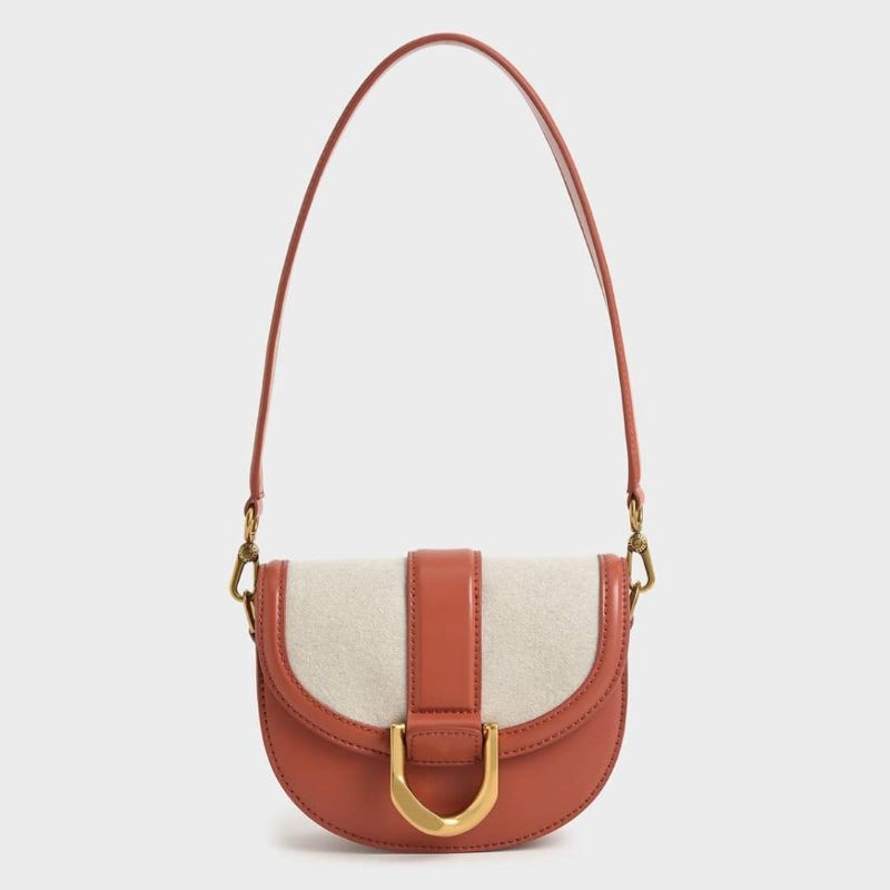 CK Mini Gabine Quilted Saddle Bag