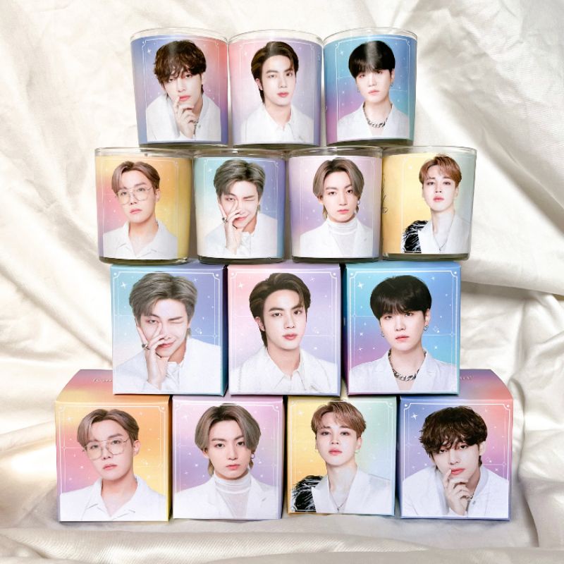 (READY STOCK) KPOP BTS Scented Candle Lilin Aromaterapi BTS - Fruit Series (70gr) | icandle_id