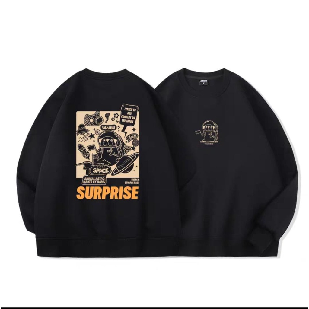 ( v1) SURPRISE SPACE SWEATER CREWNECK OBLONG UNISEX