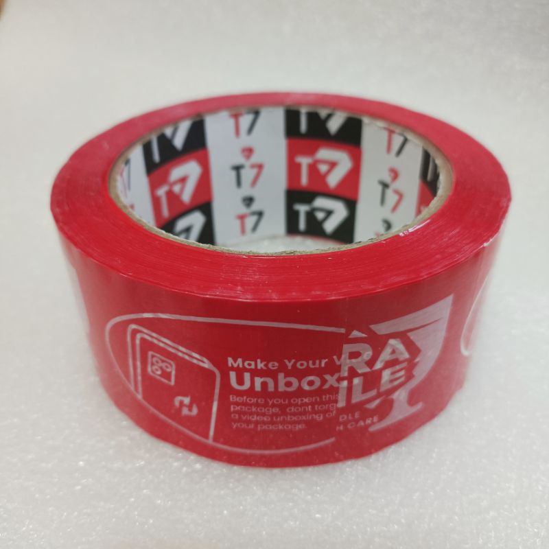 

solasi lakban fragile unboxing jangan dibanting 45mmx100yard