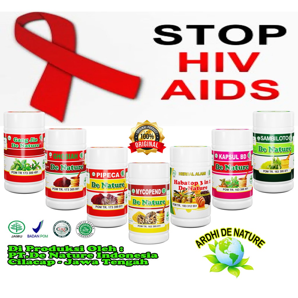 Obat HIV/AIDS-mencegah virus HIV-sipiliis-raja singa/gonore-kencing nanah-antibiotik-herbal DeNature