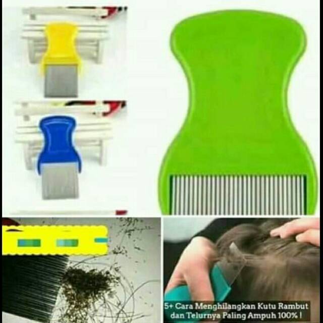 Sisir Kutu Dan Telor Serit Serit Stainles Sisir Kutu Rambut Sisir