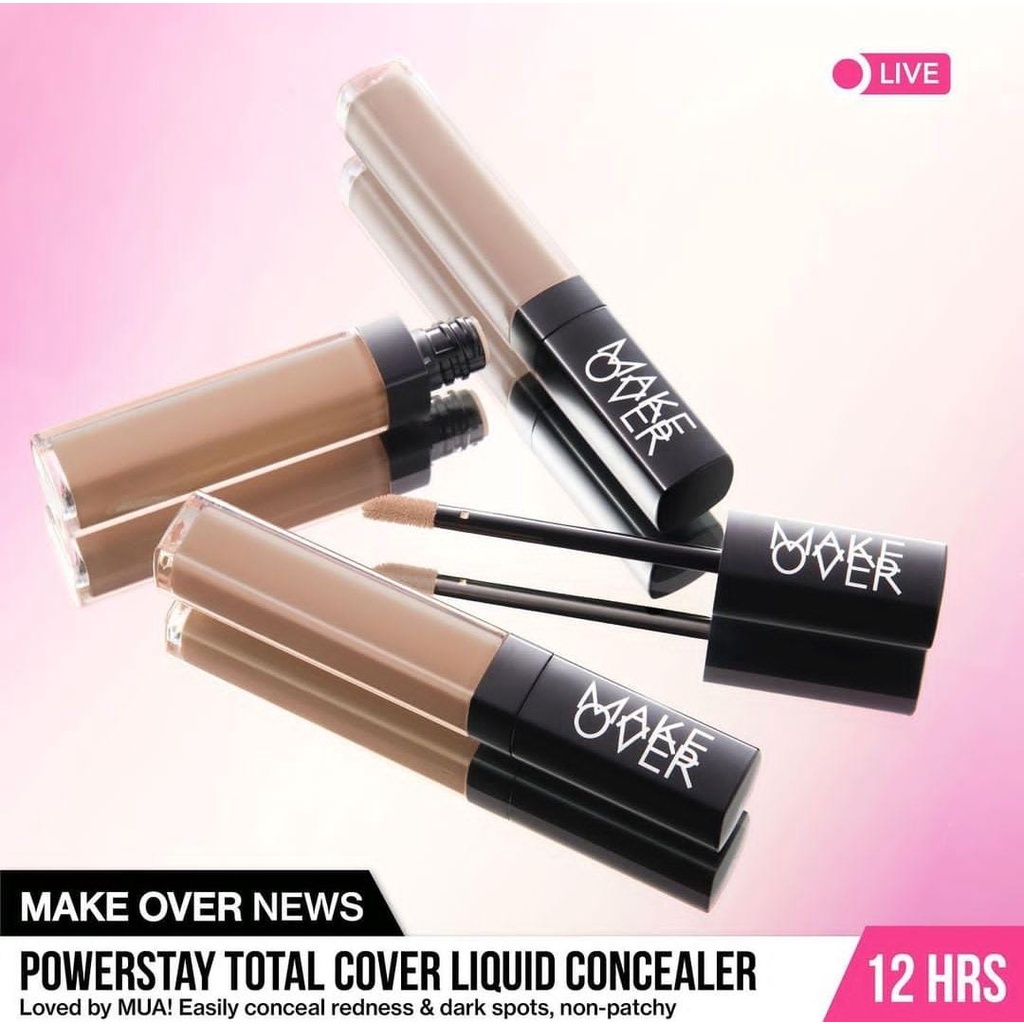 `ღ´ PHINKL `ღ´ Make Over Liquid Concealer Tahan Lama menutupi noda jerawat