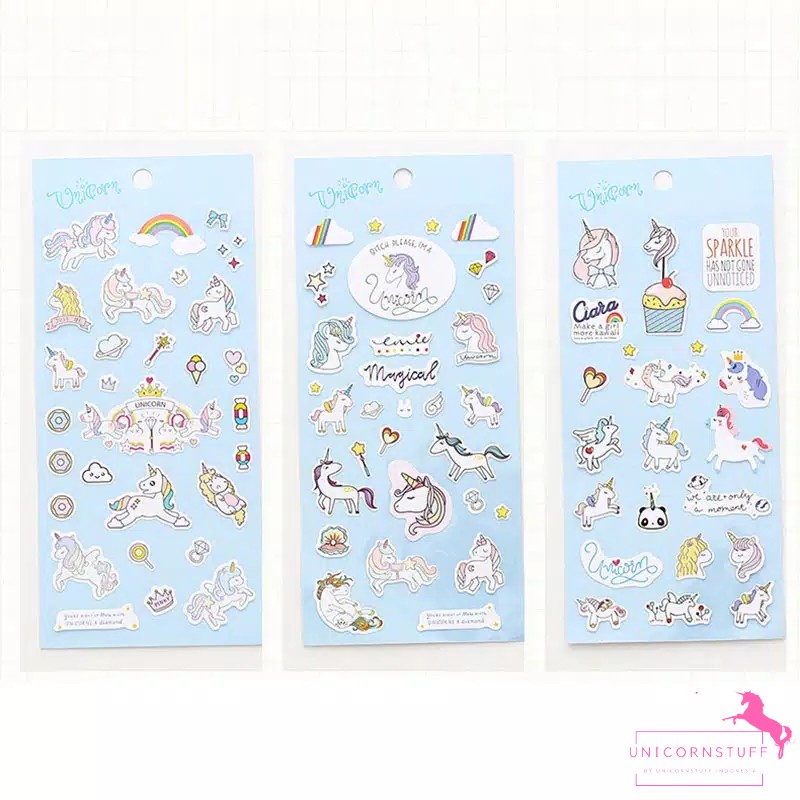 Sticker Unicorn Anak Tempelan Buku Journaling Hias Perempuan Sticker Phone Notebook Student StationeryMy Little Pony My Little Pony