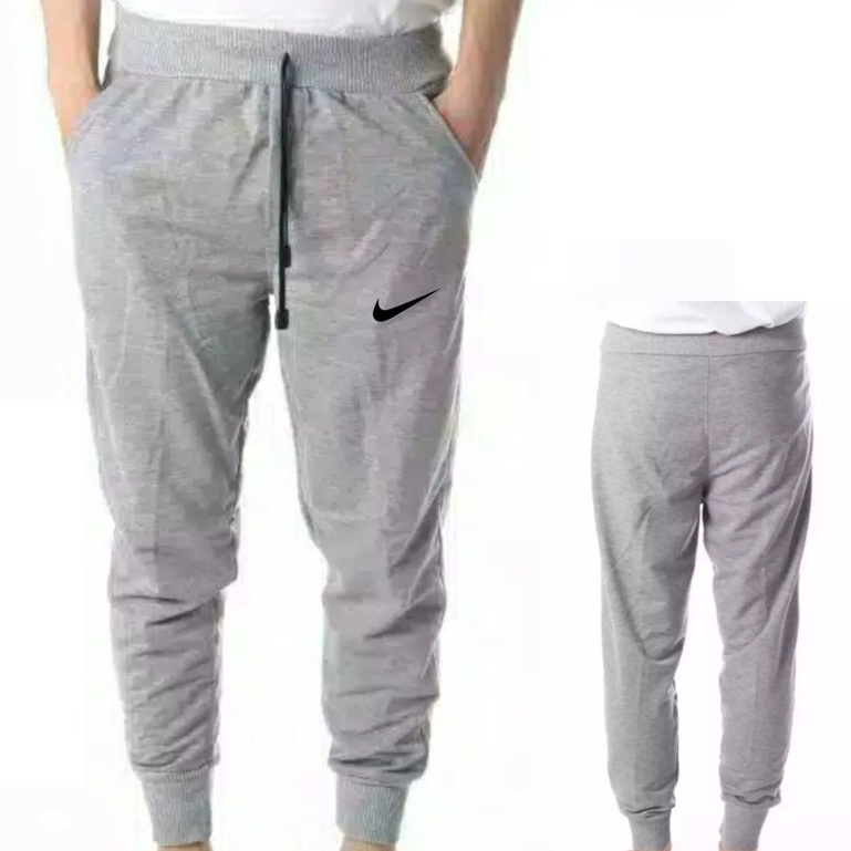 CELANA JOGER TERRY SWEATPANT PANJANG PRIA WANITA DEWASA JUMBO-ABU MUDA