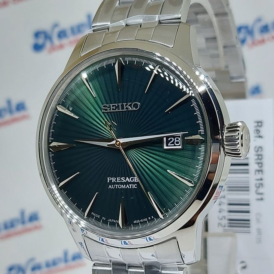 Seiko Presage SRPE15J1 Cocktail Mockingbird - Jam Tangan Pria SRPE15