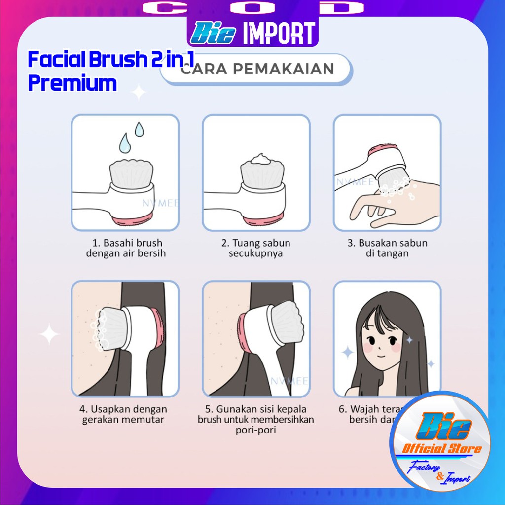 Facial Brush Face Premium / Silikon Pembersih Wajah Impor Best Seller