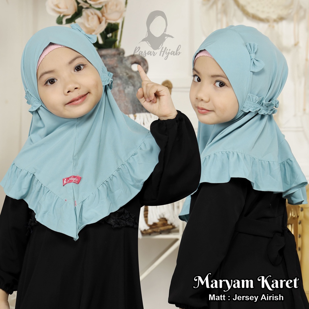 Jilbab Anak Maryam Karet Kerudung Anak Jersey Premium Pasar Hija'b