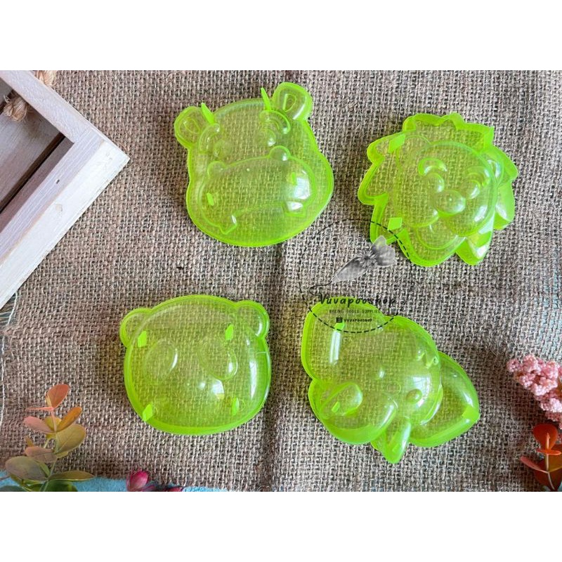 Cetakan Puding Animal isi 12pcs / Cetakan Agar Puding Jelly Anak / Cup Puding Karakter