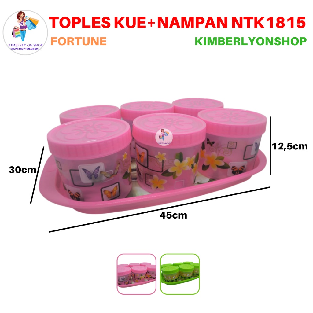 Toples + Nampan Toples Kue Kering Plastik NTK 1815 Fortuna