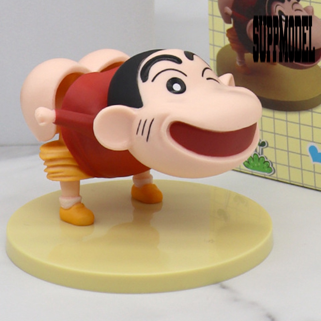 Suppmodelx &lt; Boneka Pajangan Action Figure Crayon Shin-chan Bahan PVC Untuk Dekorasi Interior Mobil