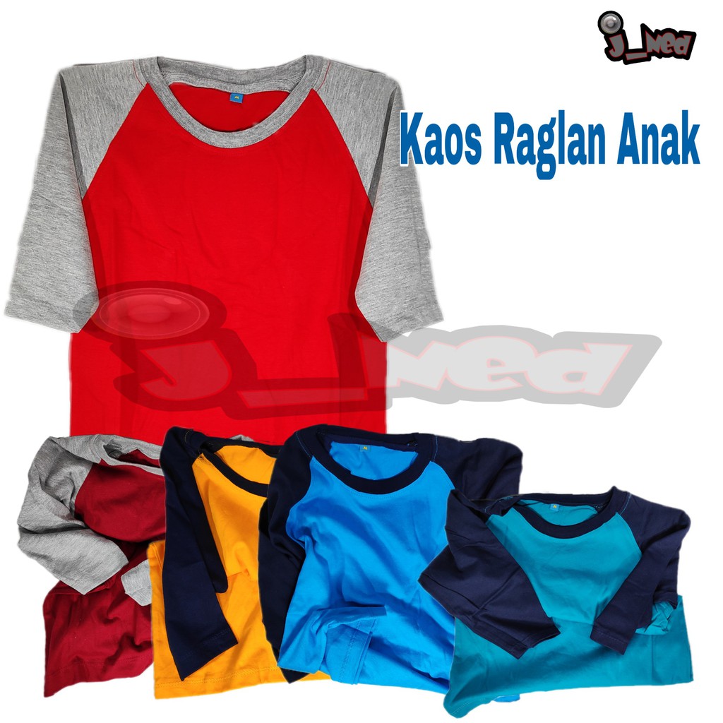 J646 Kaos Raglan Anak 3/4 Kaos Anak Pria Wanita