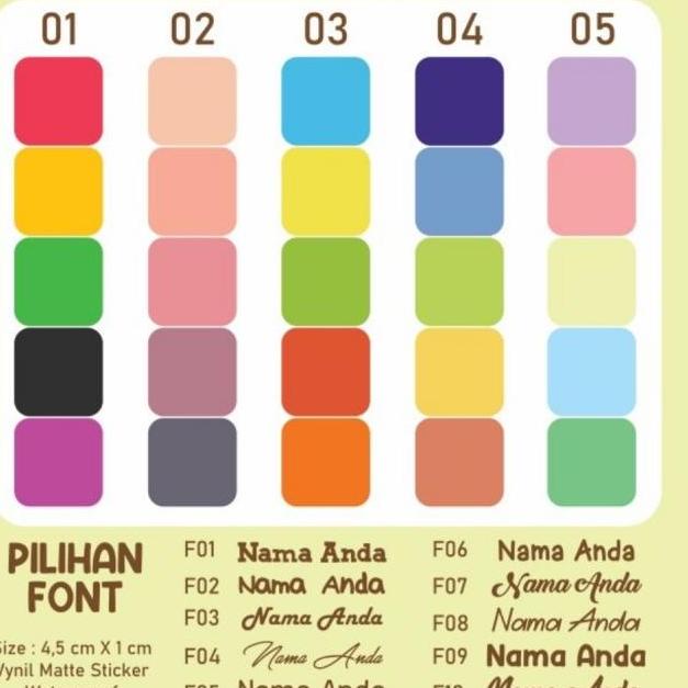 

Bagus Dipakai.. Label sticker nama anak custom waterproof PROMO