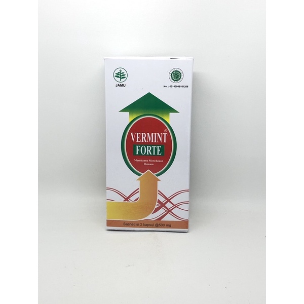 Vermint Forte Ekstrak Cacing Tanah 500 Mg Isi 30 Kapsul (15 sachet @2 kapsul) per botol