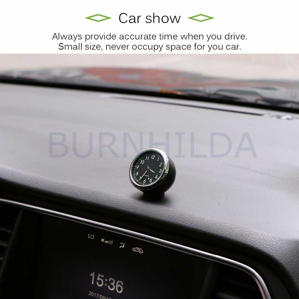 jam Mobil dashboard Mini Quartz Clock Luminous accesoris mobil burnhilda