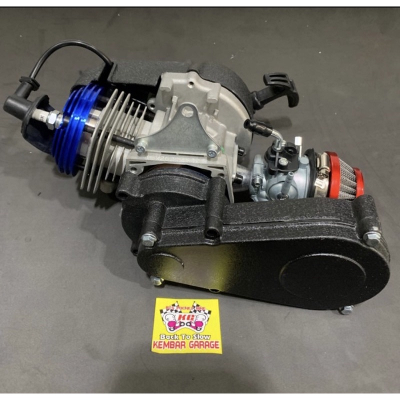 Mesin Engine Set CNC 44mm Mini Trail Cross Atv 50cc 2 Tak Matic Racing