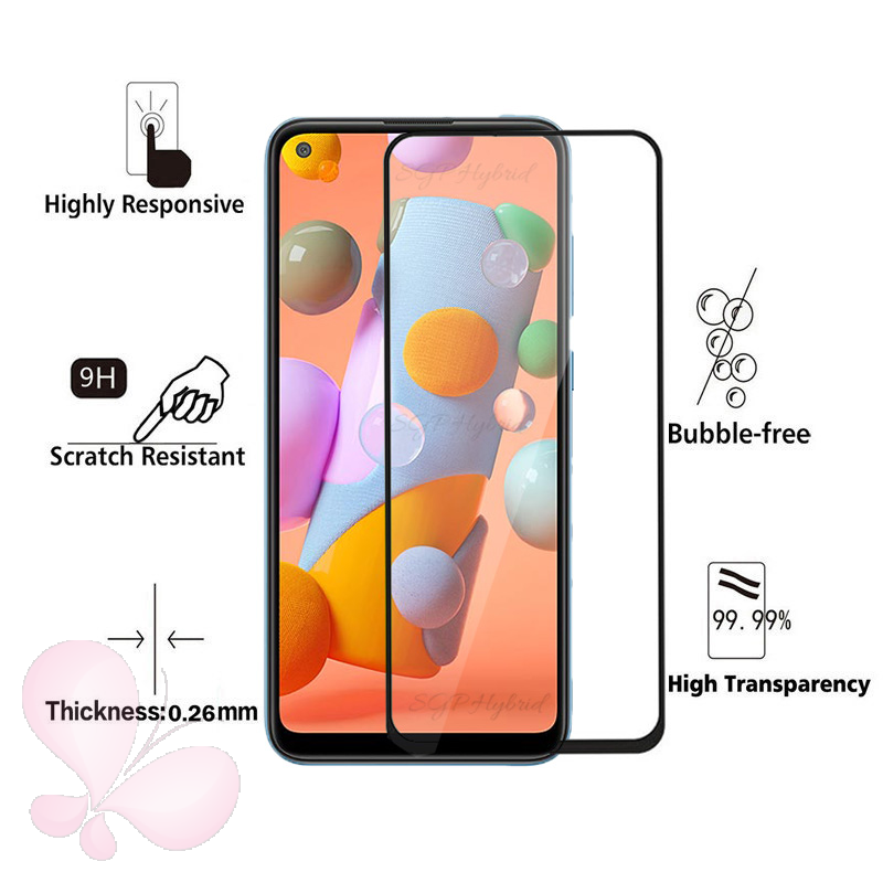 2 in 1 Tempered Glass Samsung A12 A02S A71 A11 A50 A30S A50S A51 A21S A30 A20 A10 M10 A10S A20S M11 9D Camera Lens Screen Protective Glass