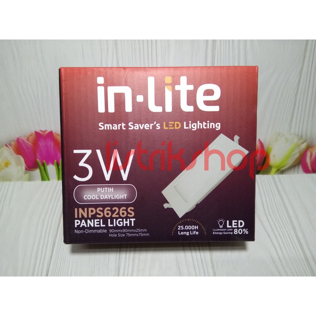 Inlite In-lite Downlight Led Panel 3 Watt Kotak