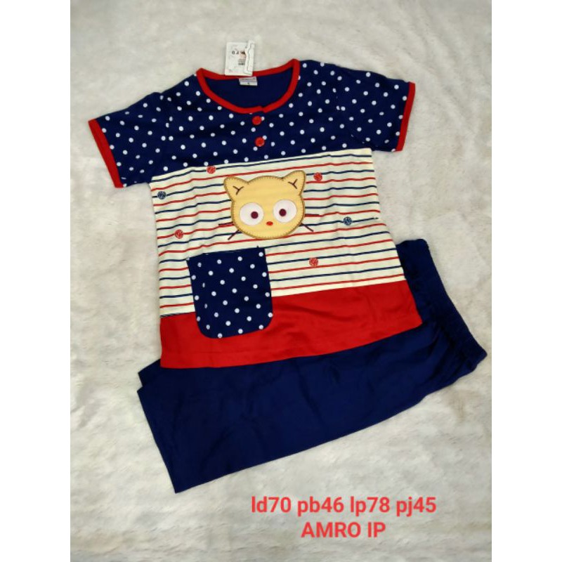 Setelan baju anak baju tidur amro piyama anak babydoll anak