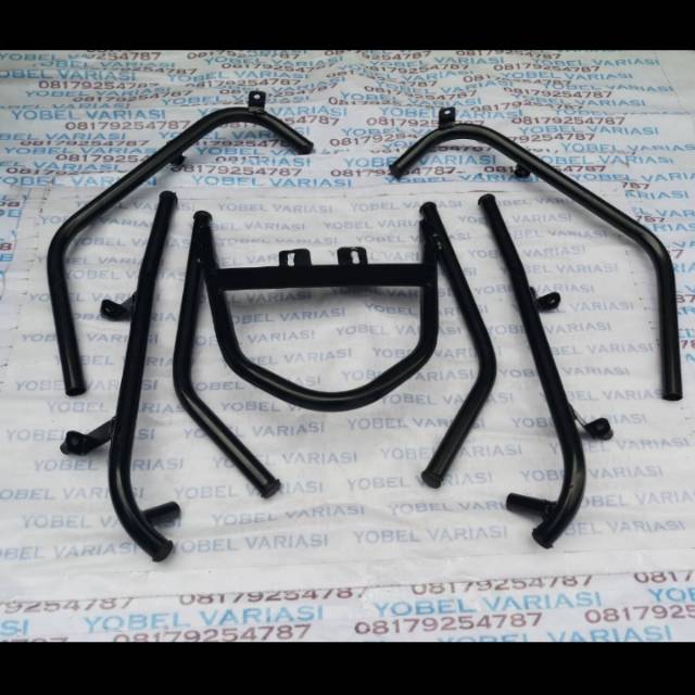 TUBULAR FRAME PELINDUNG BODY GUARD SET HONDA BEAT KARBU LAMA dan DUDUKAN LAMPU SOROT BEAT TUBULAR