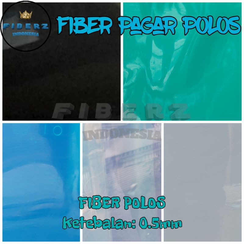 FIBERZ- Fiber Plastik Penutup Pagar POLOS TEBAL 0.5mm Meteran