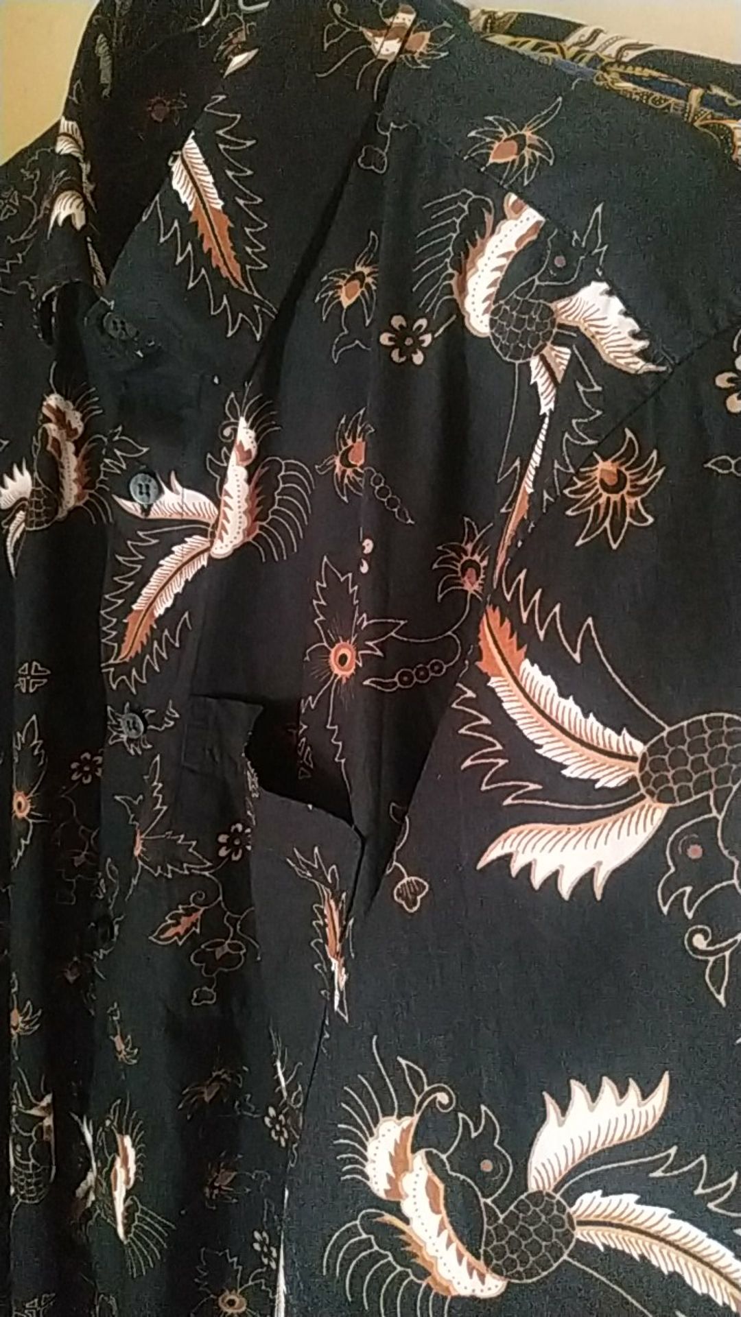 Kemeja Batik Pria Lengan Panjang Bl58 Katun Motif Modern Dixmont Semi Slimfit Premium