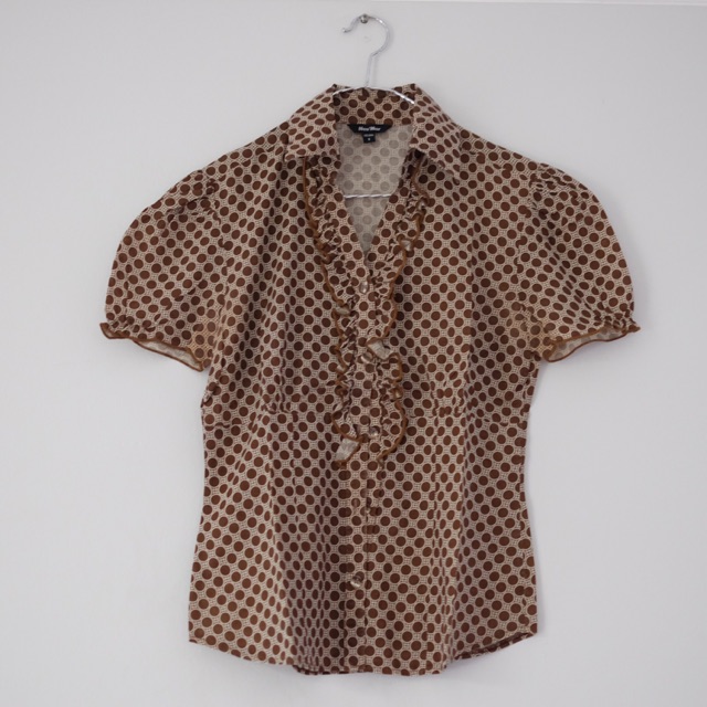 Brown Polkadot Shirt