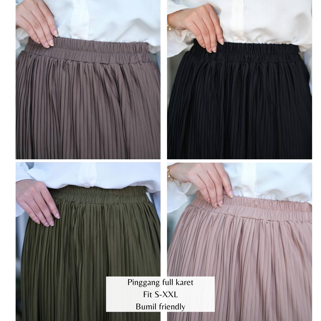 ROK PLISKET PREMIUM UNTUK FORMAL DAN CASUAL - DAILY PLEATS SKIRT DEEWIDIY