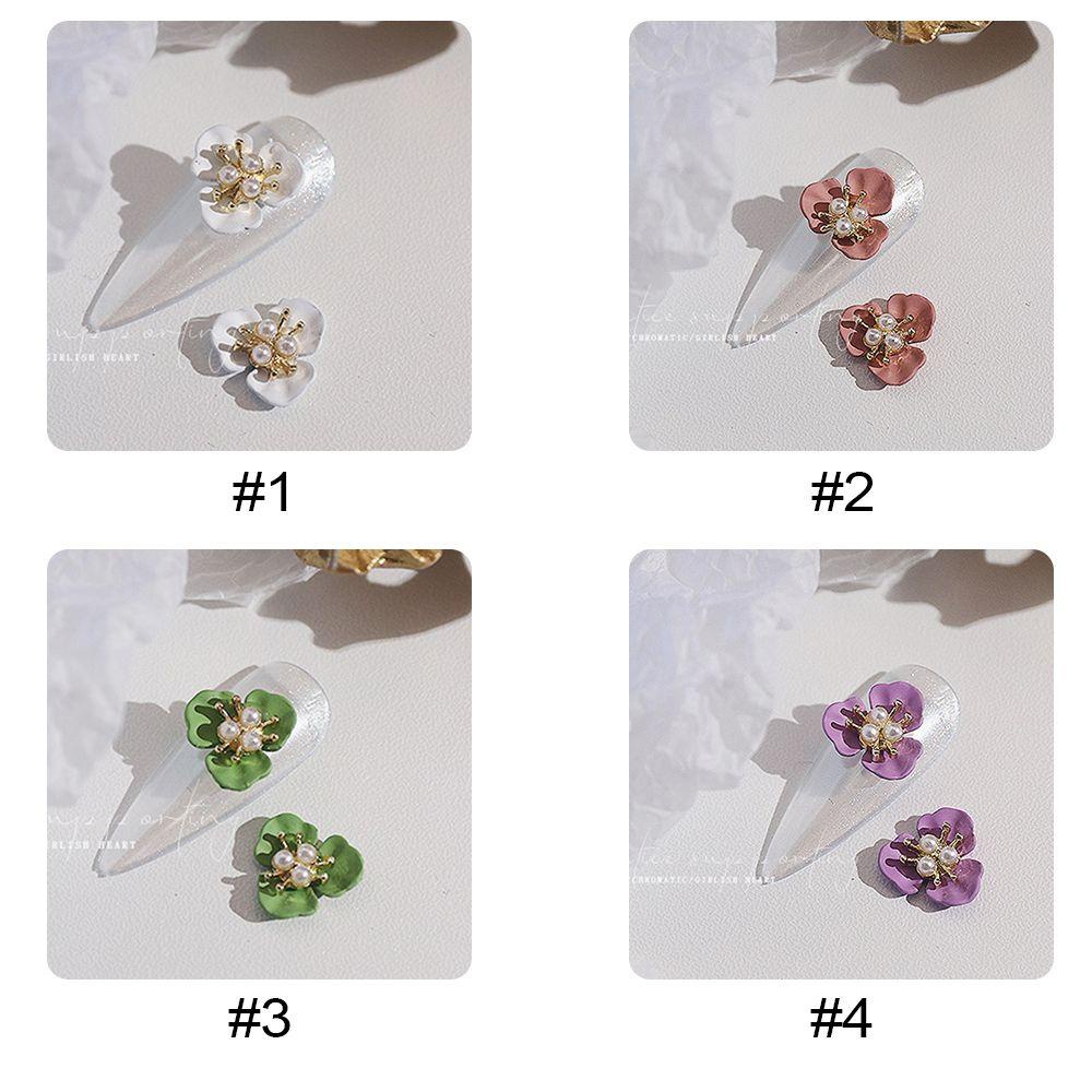 R-flower 10pcs Aksesoris Dekorasi Nail Art Desain Bunga Elegan Hias Manikur Aksesoris