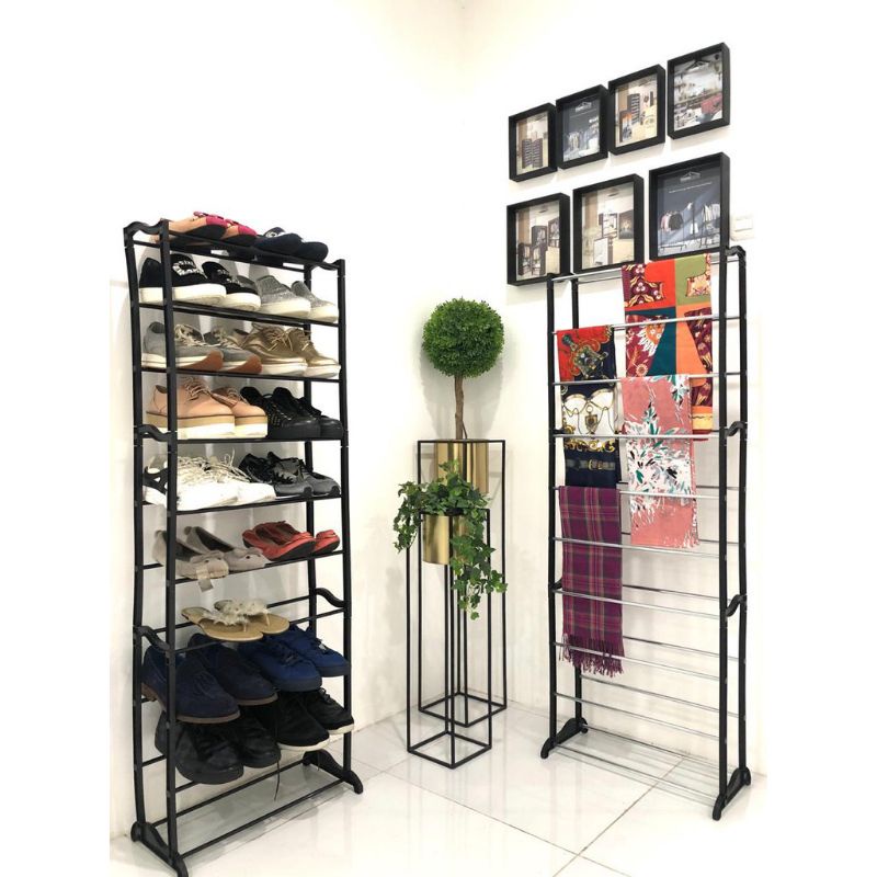 Rak sepatu tingkat/ Amazing shoes Rack kokoh dan serbaguna/ Rak hijab susun/Rak Jilbab Kerudung Selendang