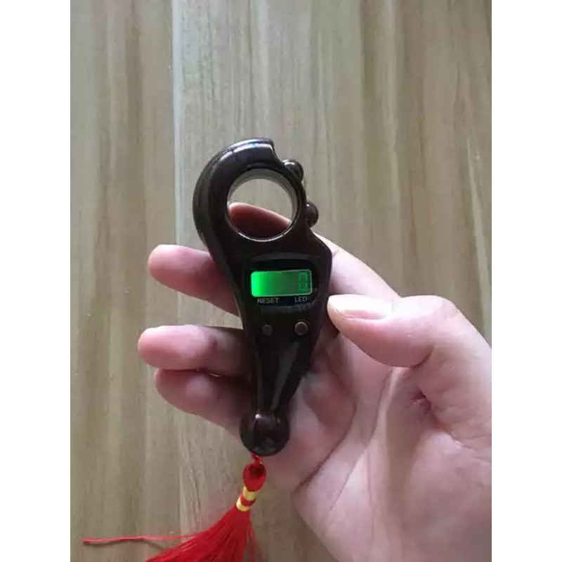 Tasbih Digital KAYU+LED / Hand counter KAYU+LED + BATERAI/ Tasbih manik manik/ORIGINAL SXH5136