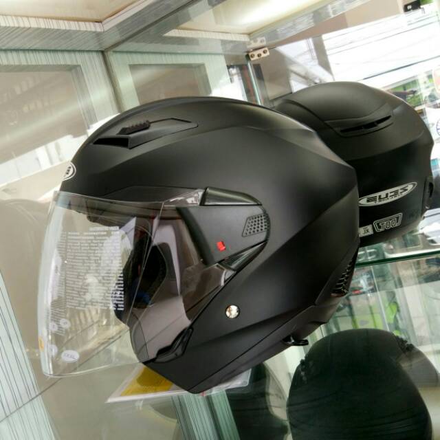 Zeus ZS611 MATT BLACK Z611 Double Visor-4