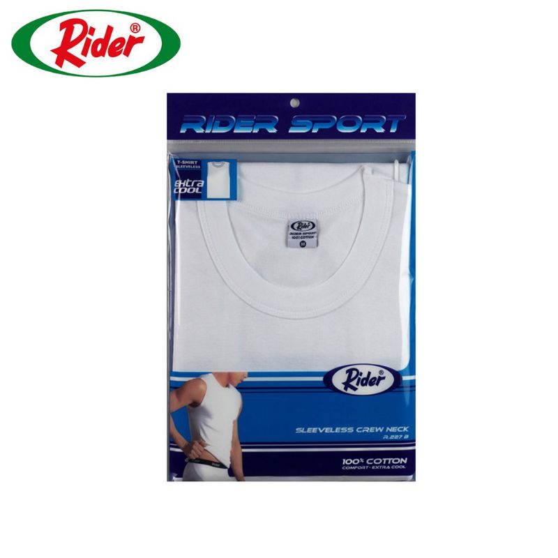 RIDER sport TANKTOP PRIA R227 B Round neck - Putih