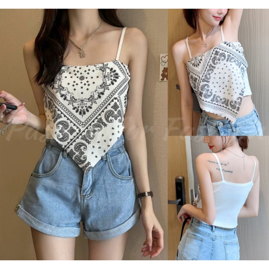 SSOnlineShop77 -- (C-2171) Slayer Tanktop Import / Crop Tanktop / Tanktop Batik / Tanktop Import / M