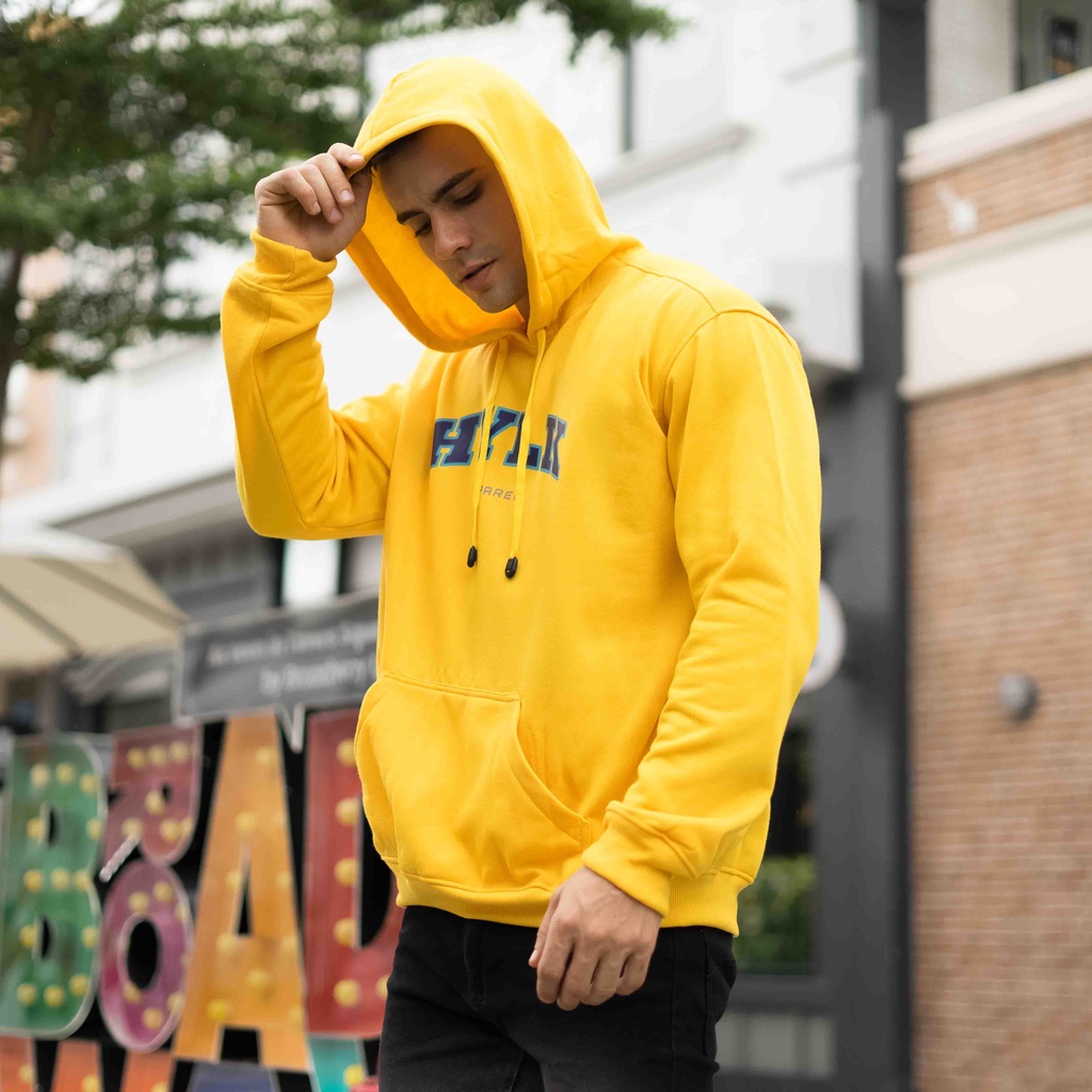 (BISA COD) HEYLOOK Outerwear Unisex Heylook Terbaru Hoodie Jumper Hylk Yellow